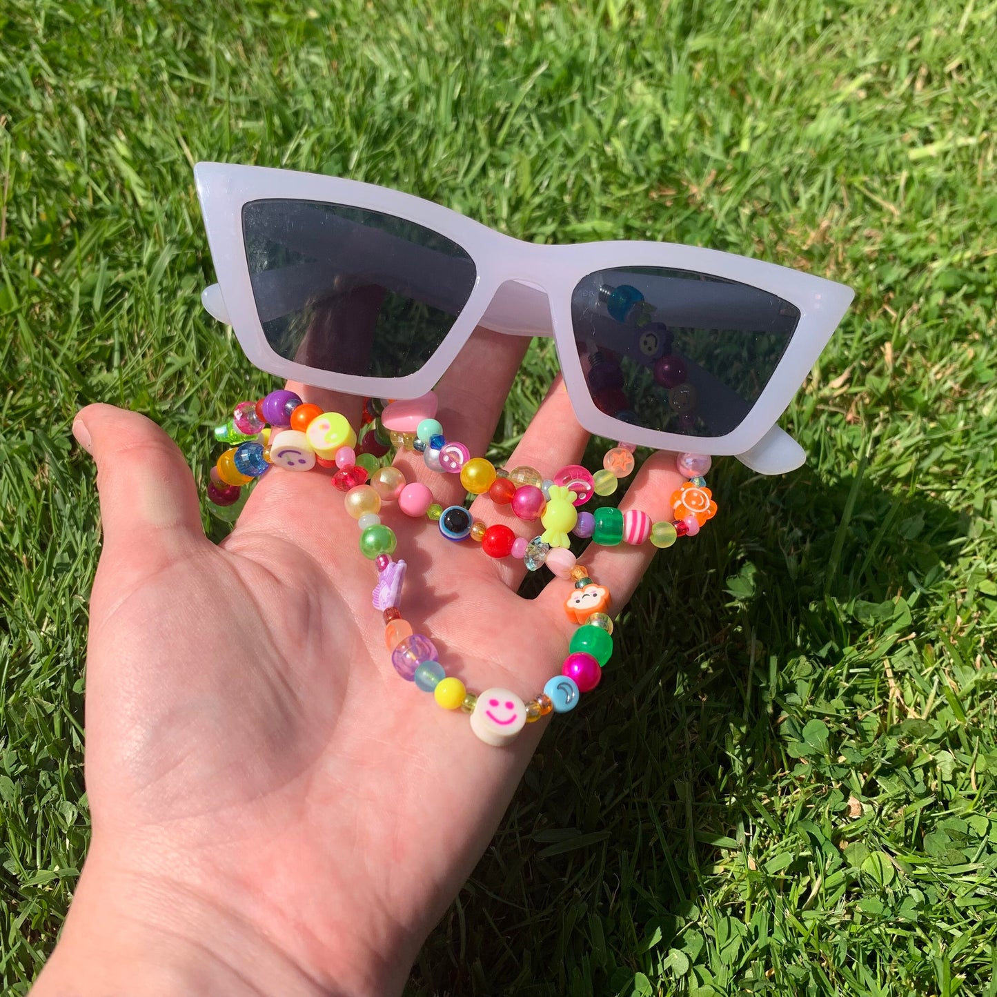 Rainbow Bead Glasses Chain