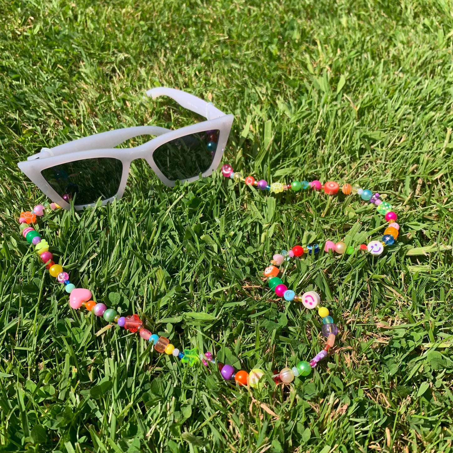 Rainbow Bead Glasses Chain