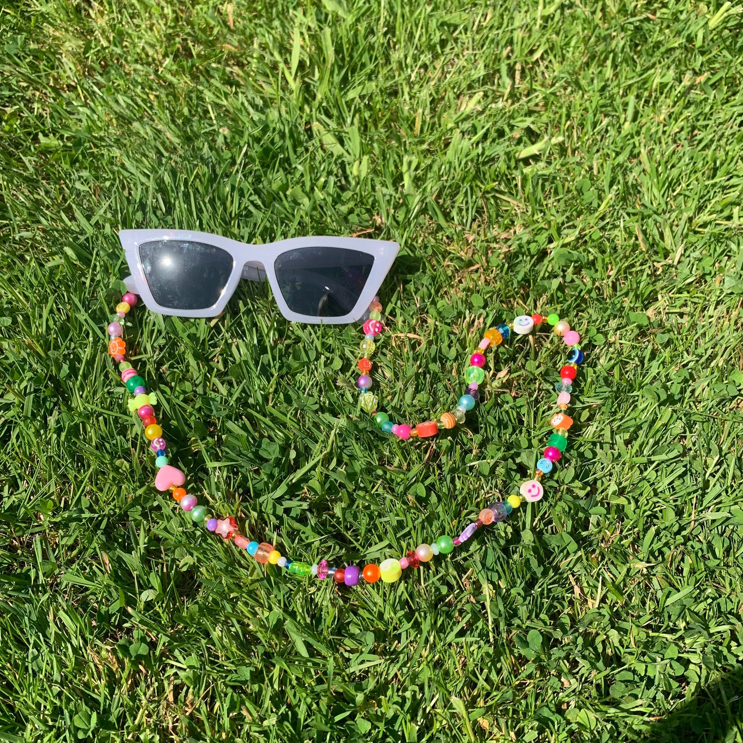Rainbow Bead Glasses Chain