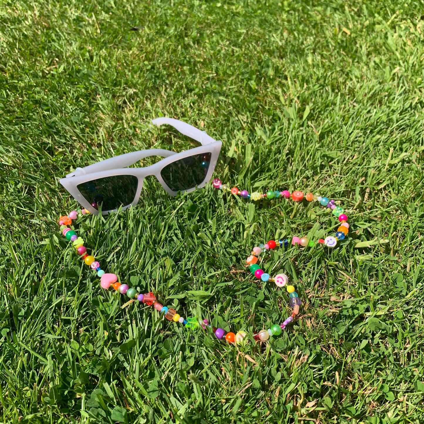 Rainbow Bead Glasses Chain