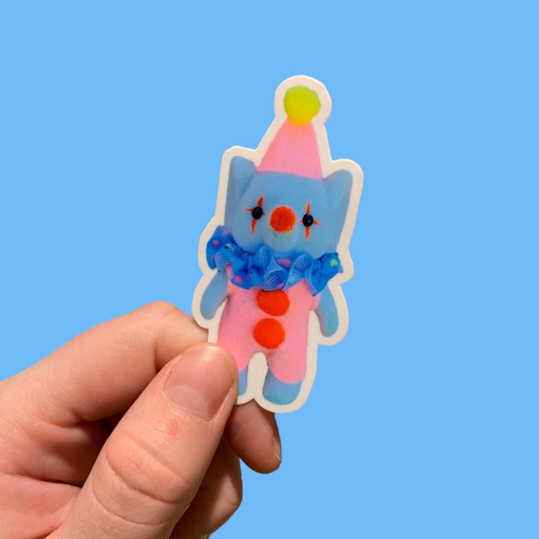 Elephant Clown vinyl sticker