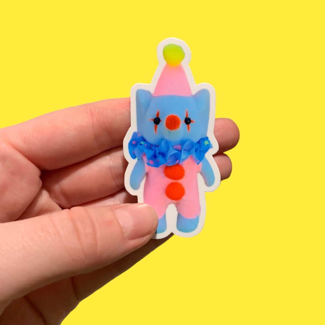 Elephant Clown vinyl sticker