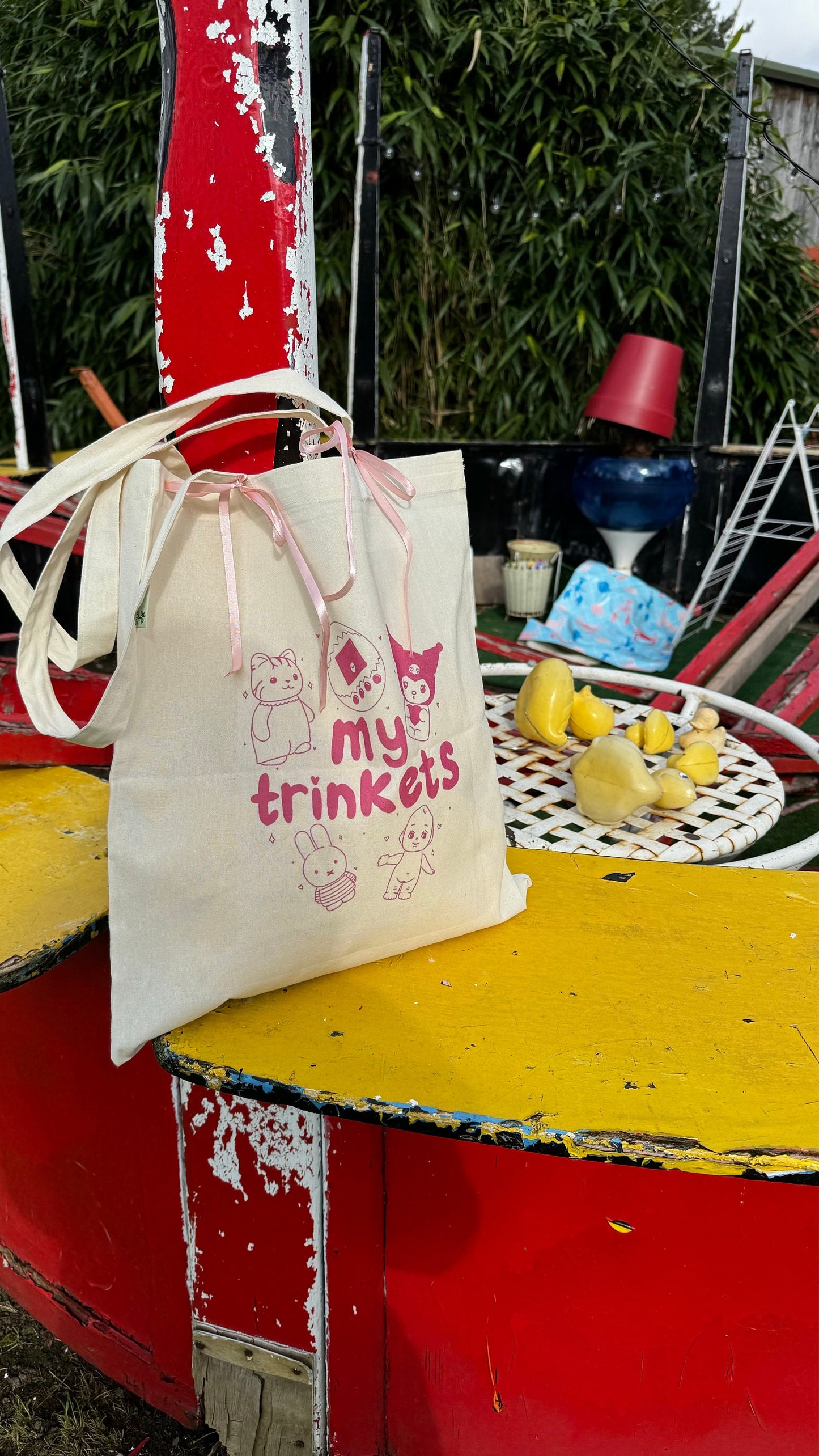 My Trinkets Bow Tote Bag