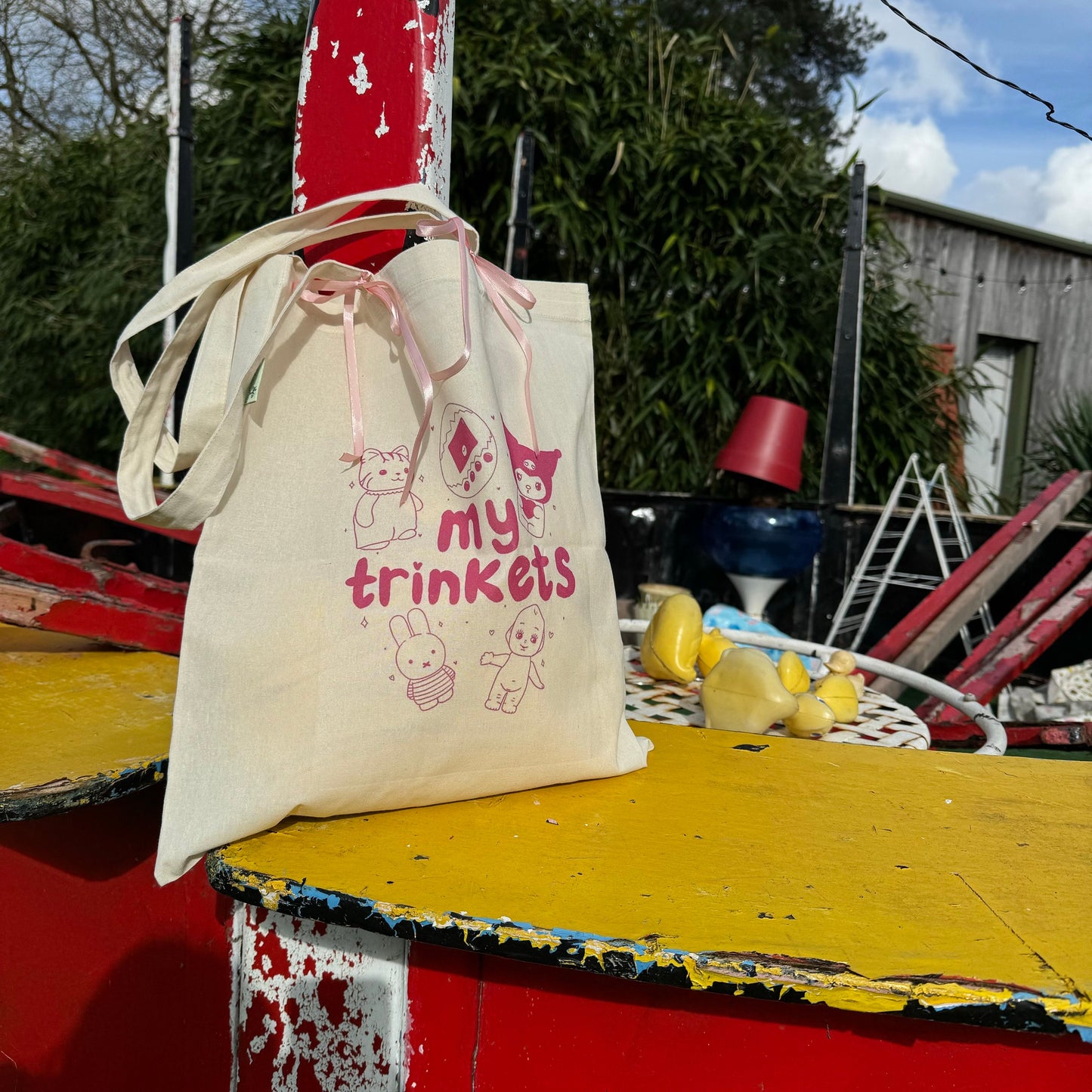 My Trinkets Bow Tote Bag