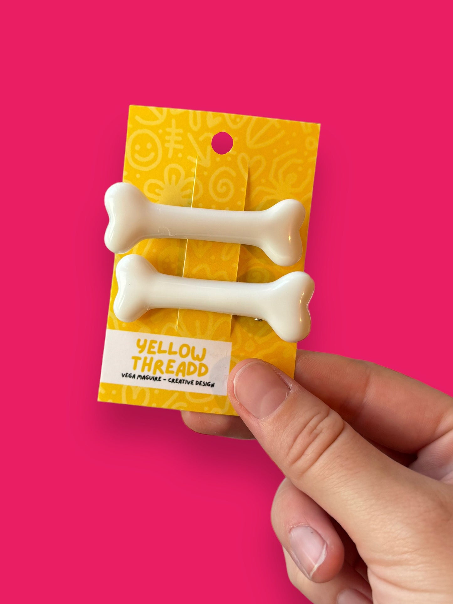 Bone Hair Clips (pack of 2)