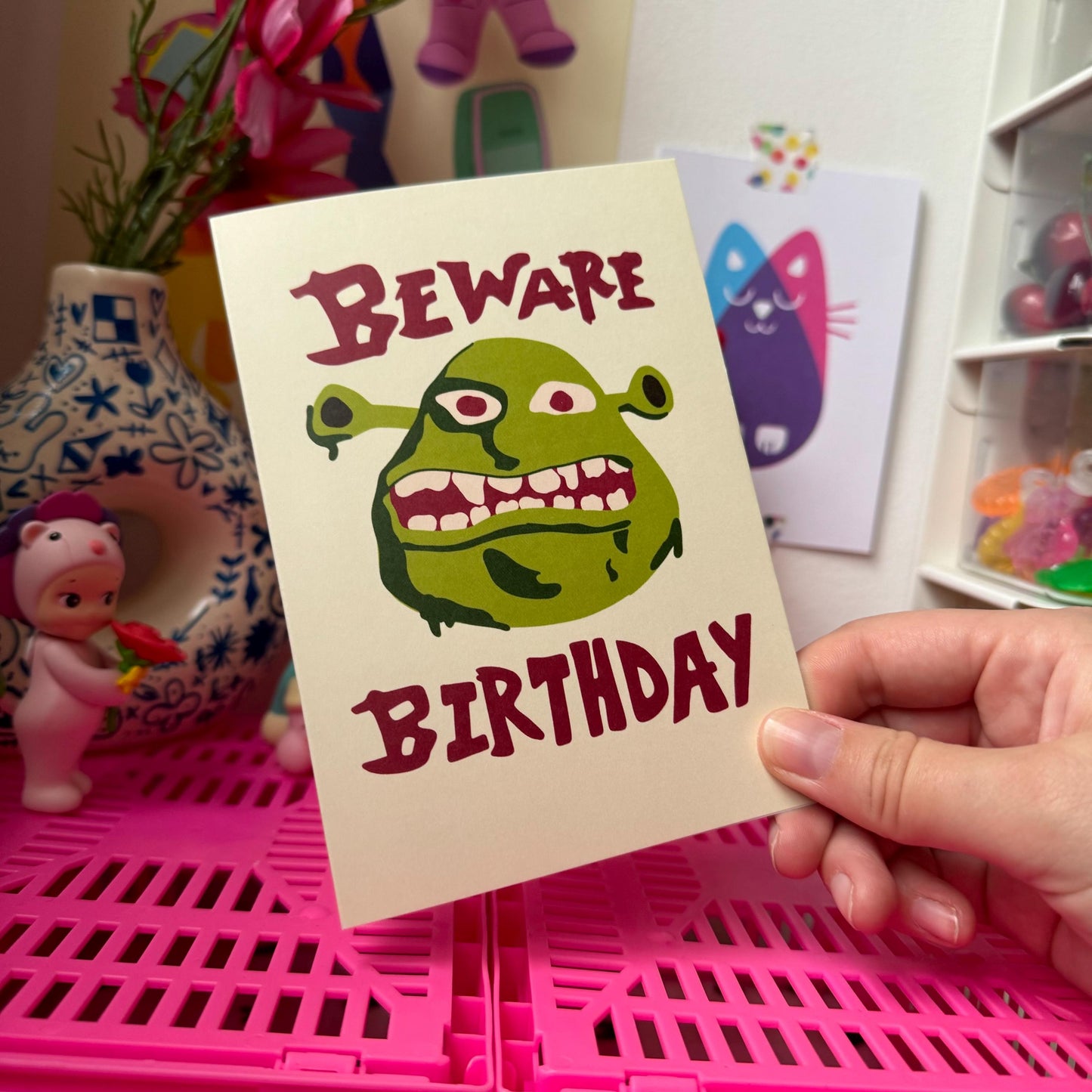 Beware Ogre Birthday Greeting Card