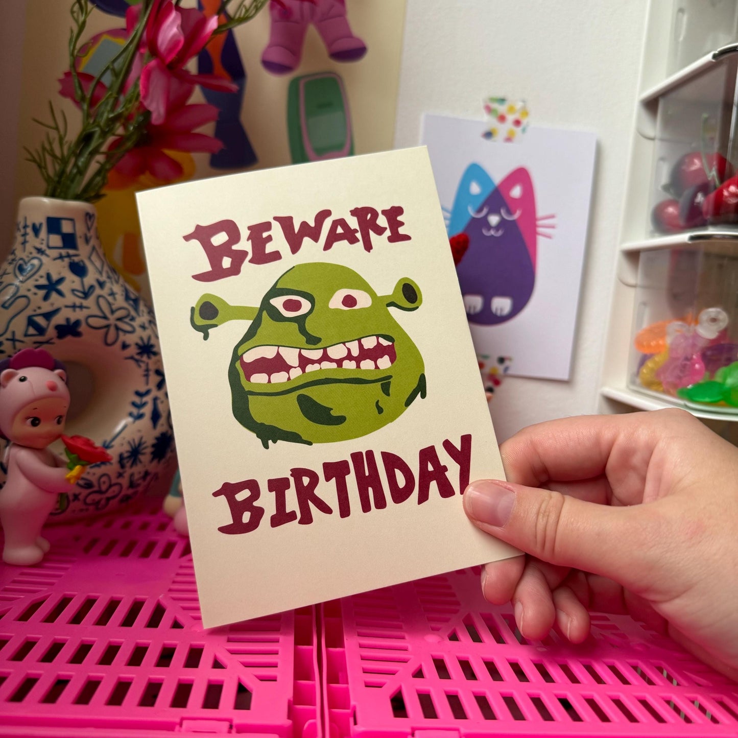 Beware Ogre Birthday Greeting Card