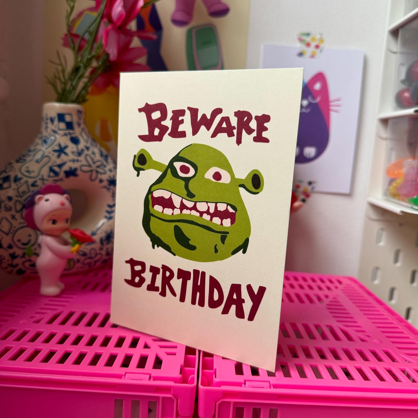 Beware Ogre Birthday Greeting Card