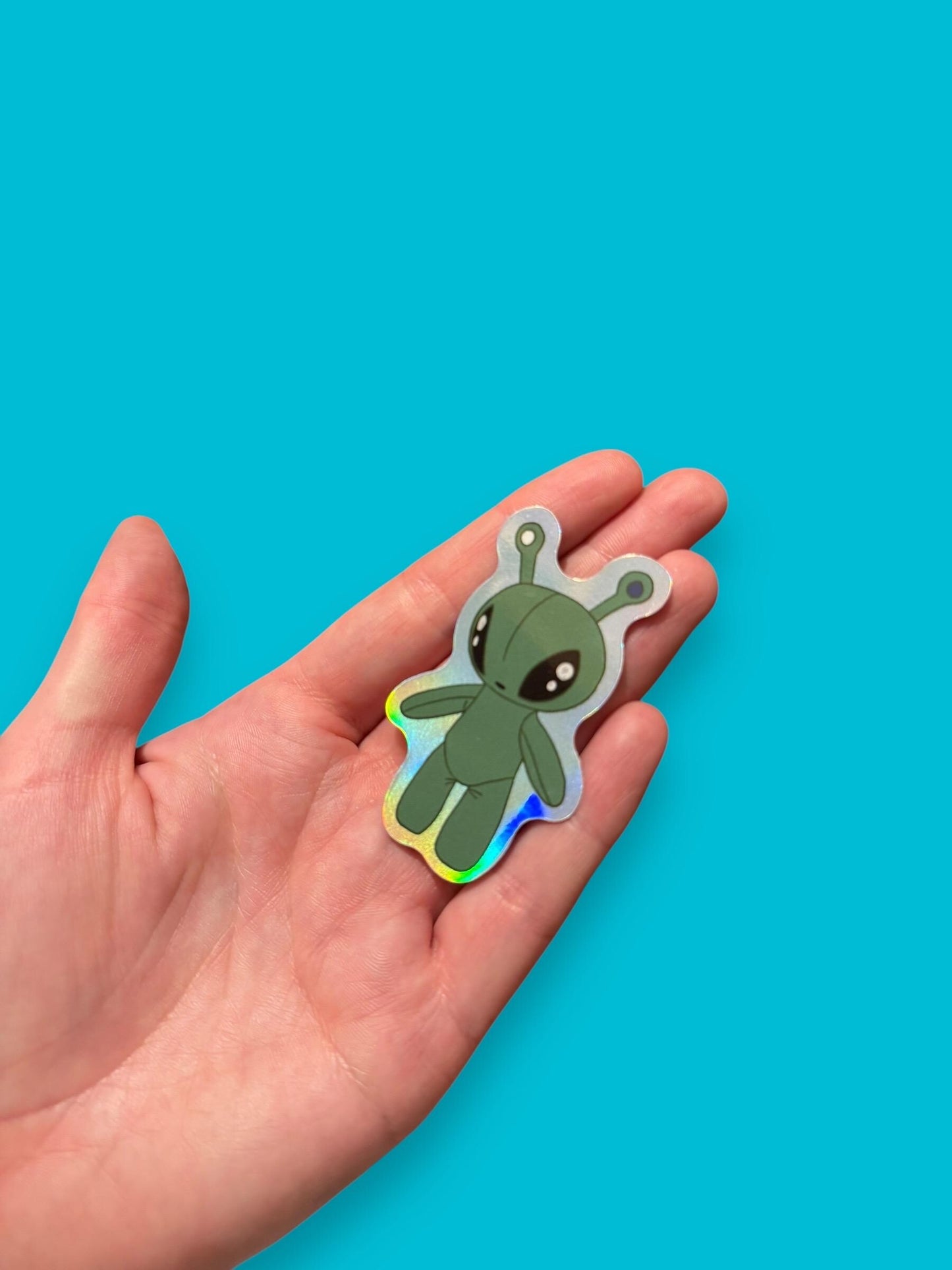 AFTONSPARV Alien holographic vinyl sticker