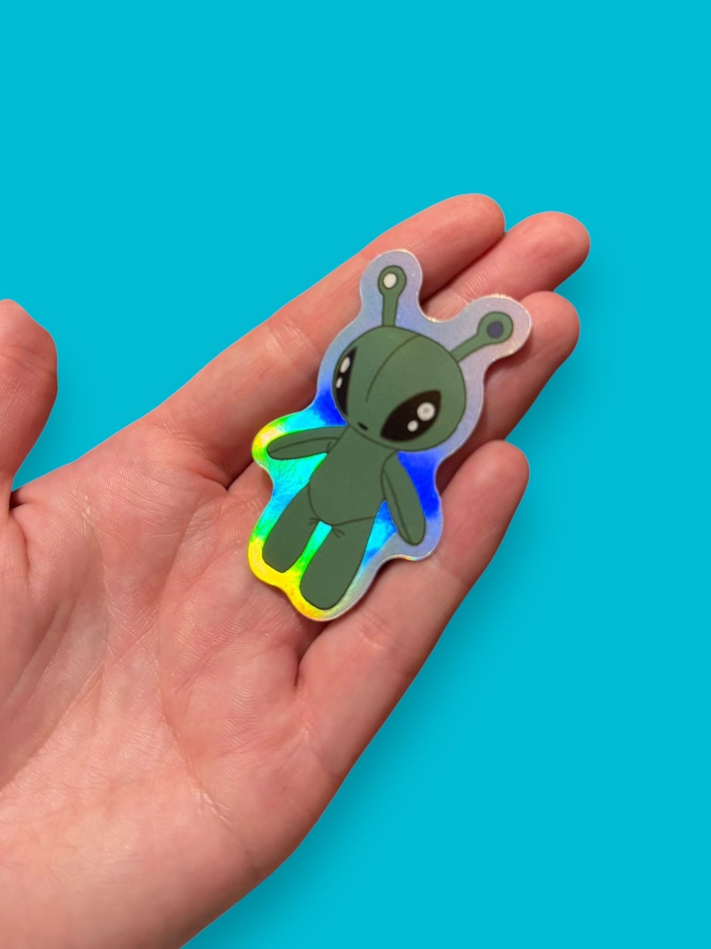 AFTONSPARV Alien holographic vinyl sticker