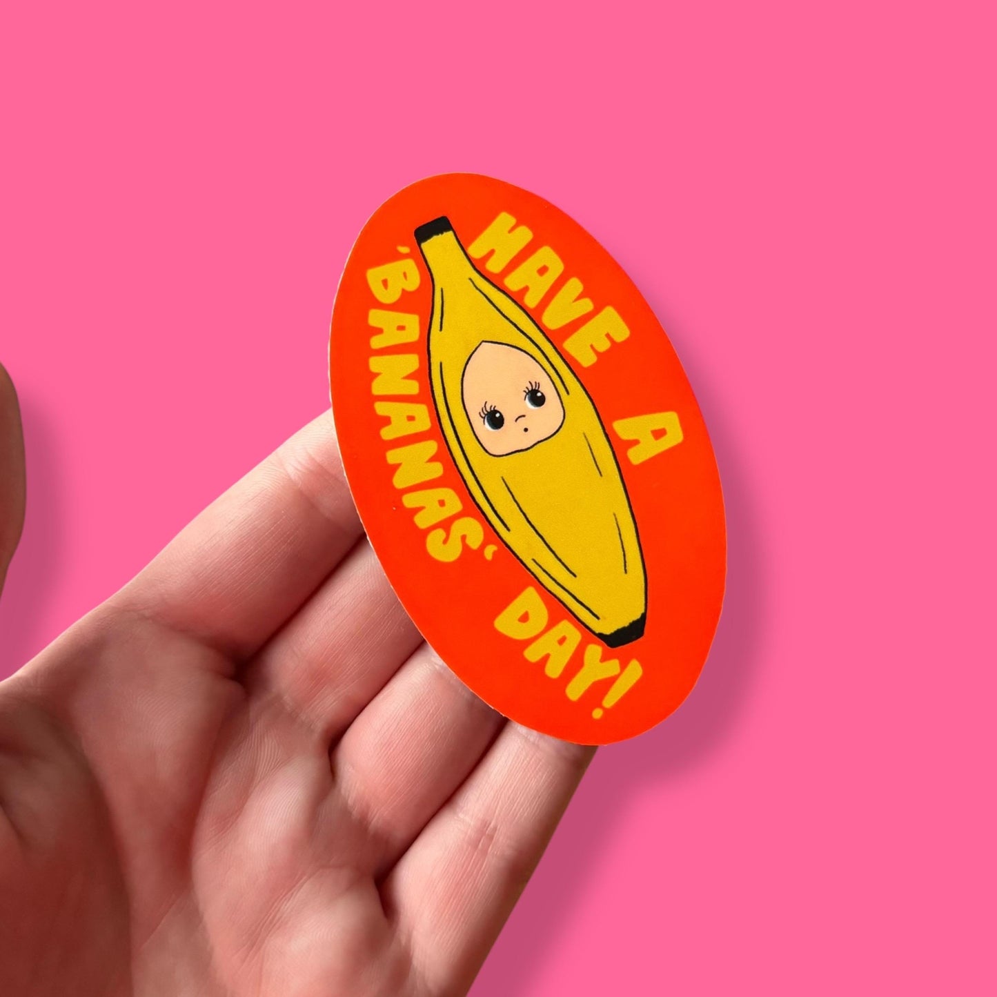 Bananas Day Kewpie vinyl sticker
