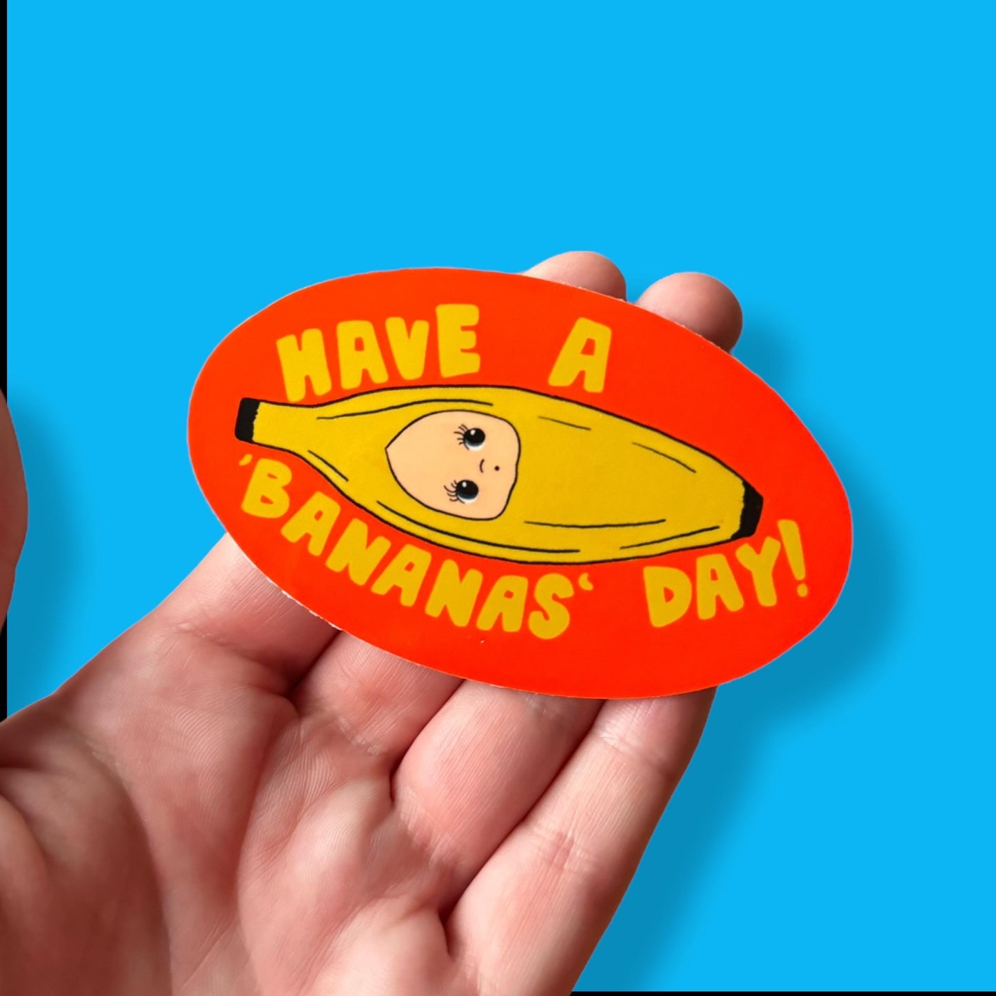 Bananas Day Kewpie vinyl sticker