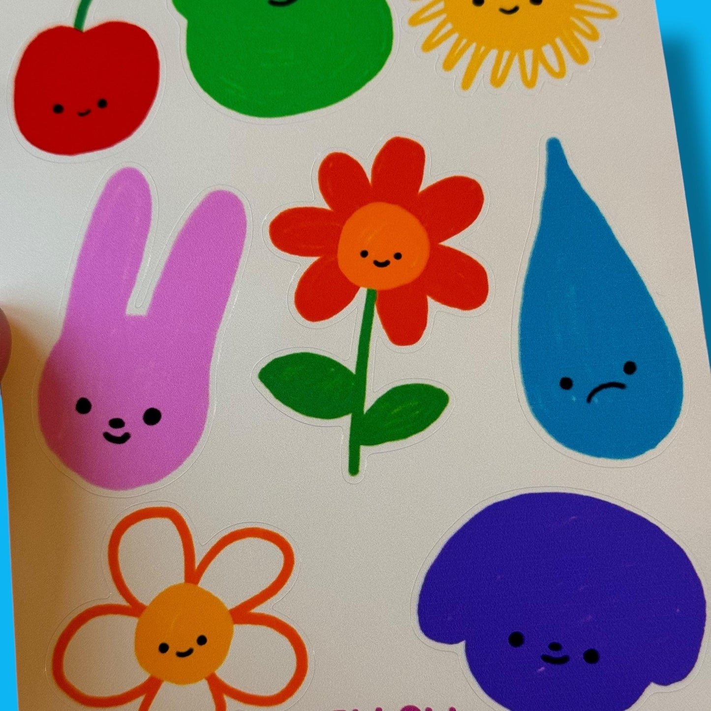 A6 Scrapbook Crayon Sticker Sheet