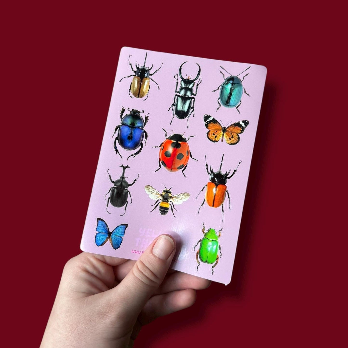 A6 Bugs Scrapbook Sticker Sheet