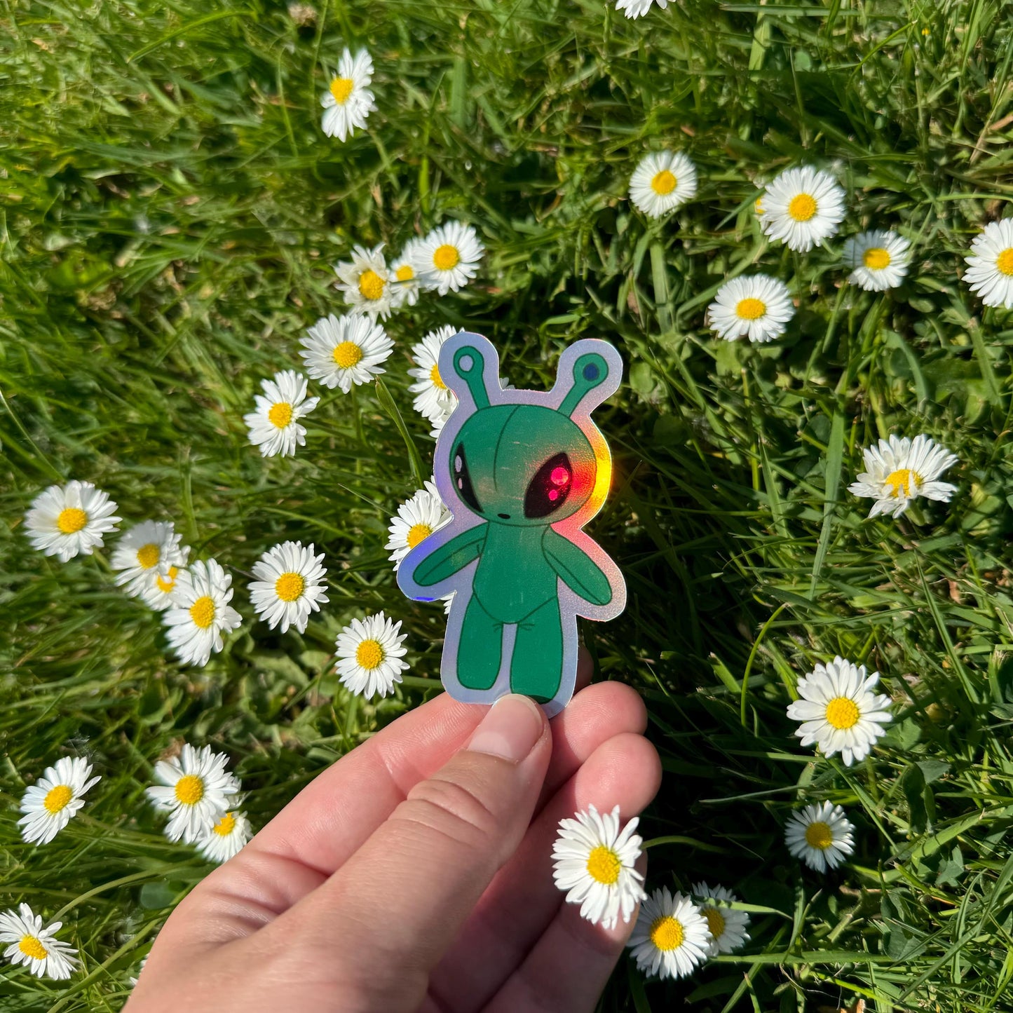 AFTONSPARV Alien holographic vinyl sticker