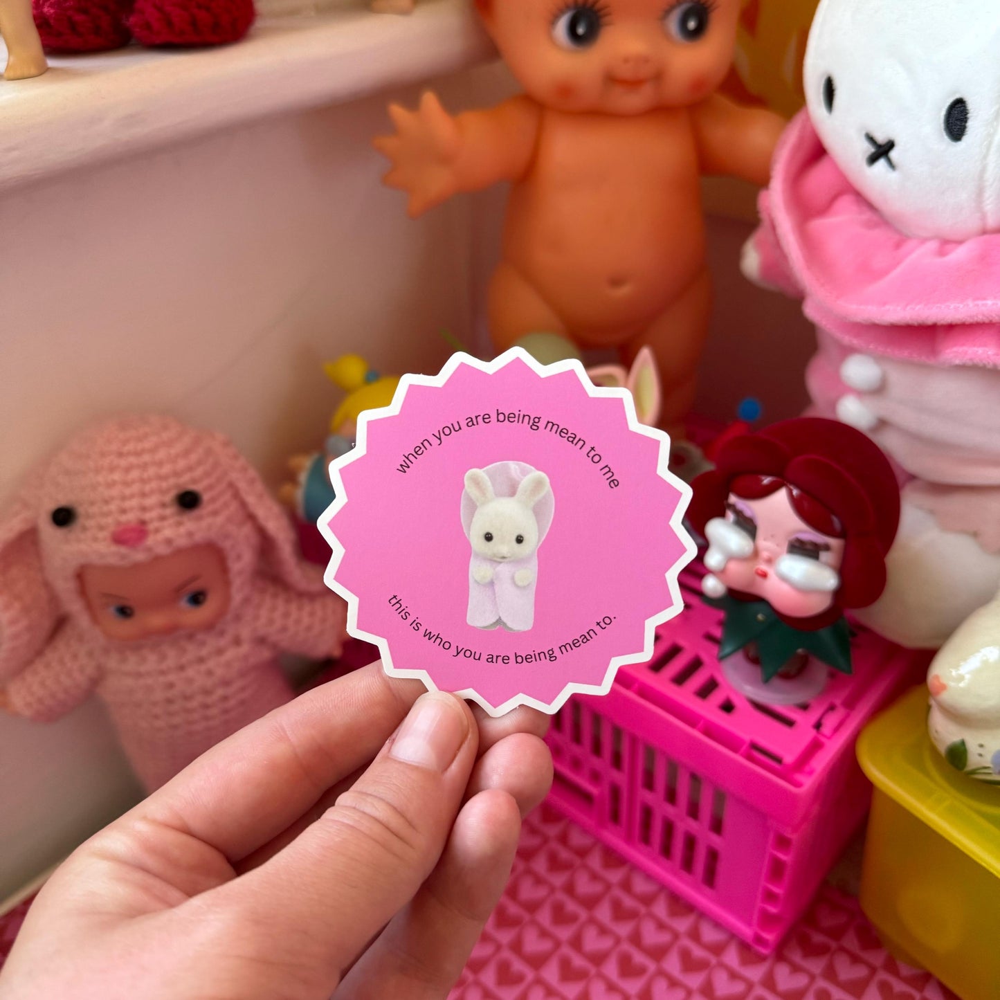 When you are being mean vinyl sticker