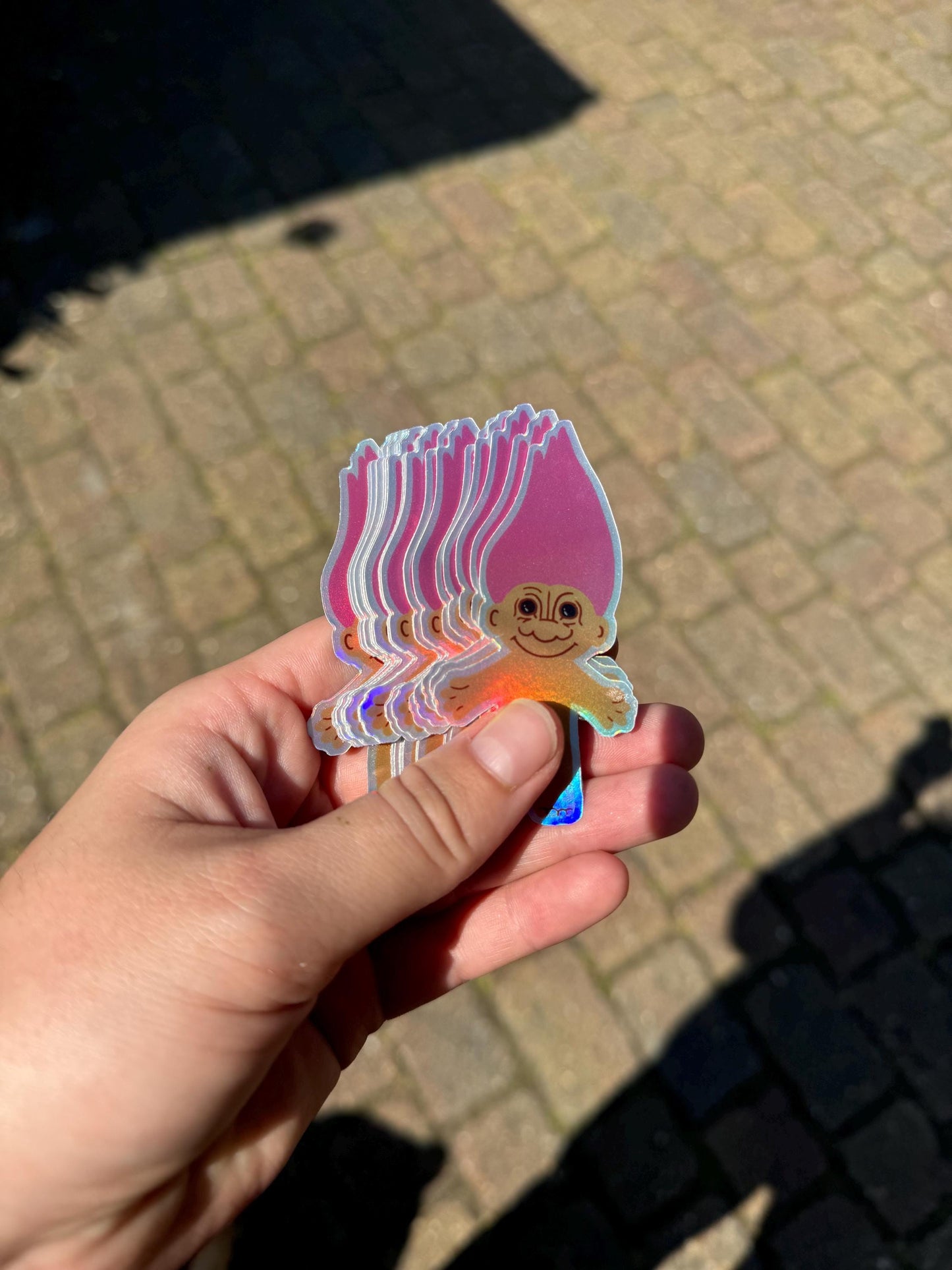 Troll holographic vinyl sticker