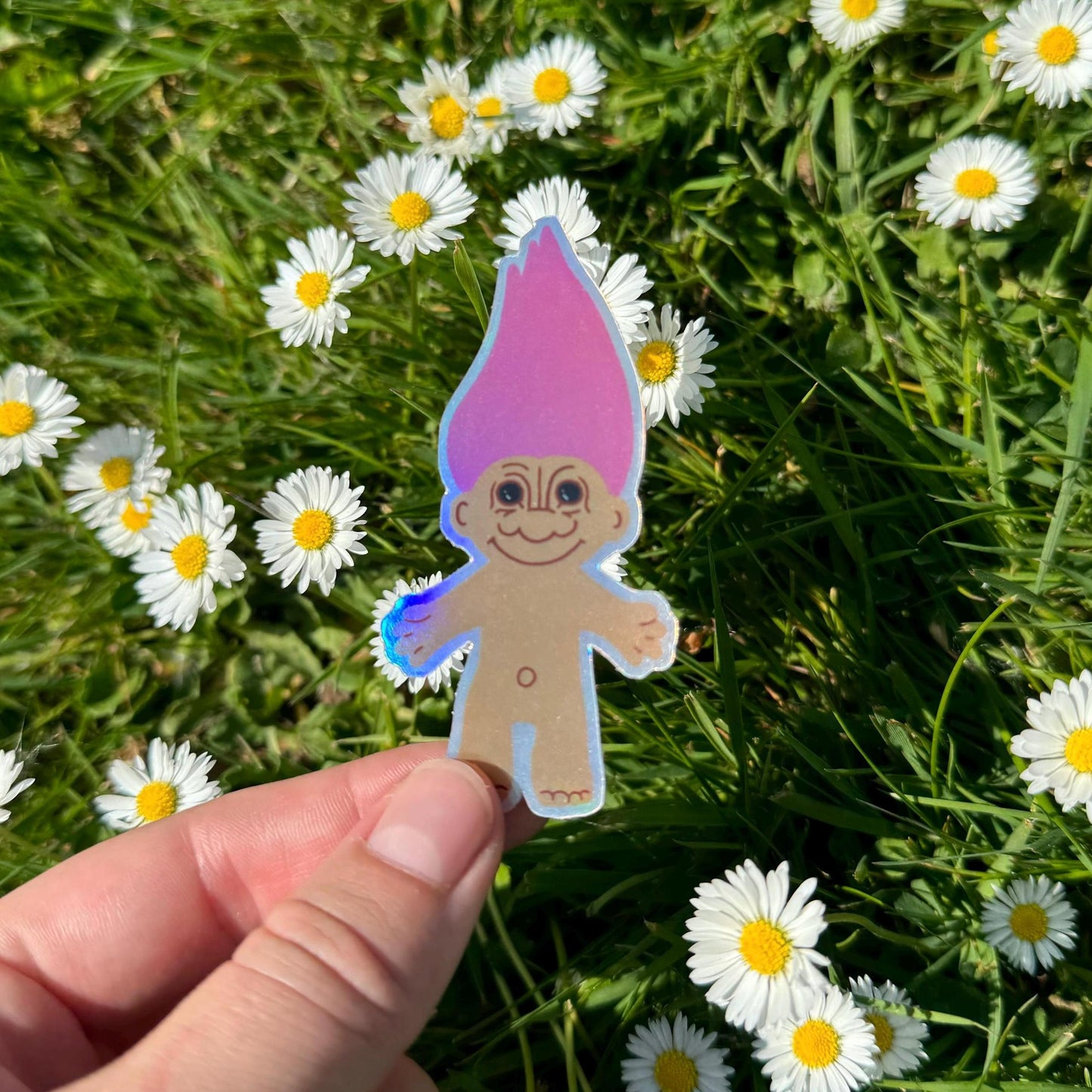 Troll holographic vinyl sticker