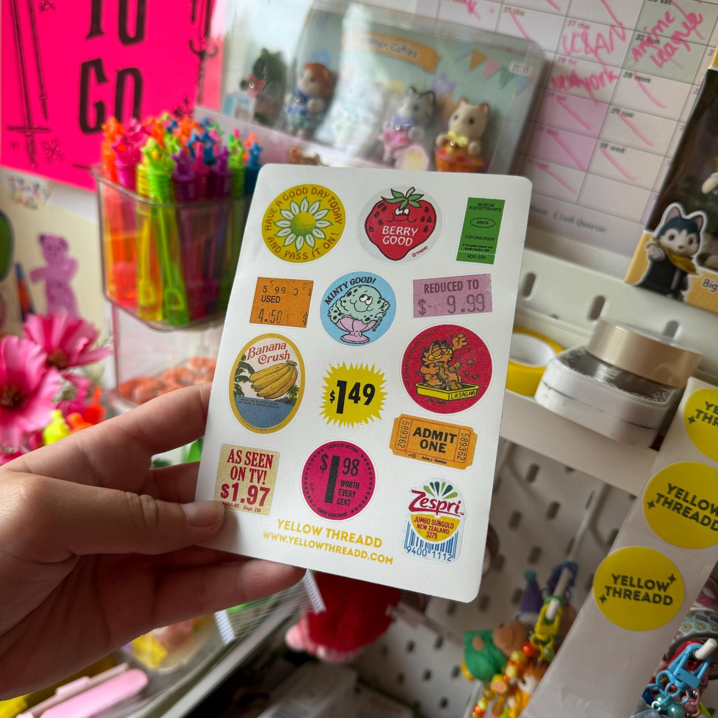 A6 Vintage Label Scrapbook Sticker Sheet