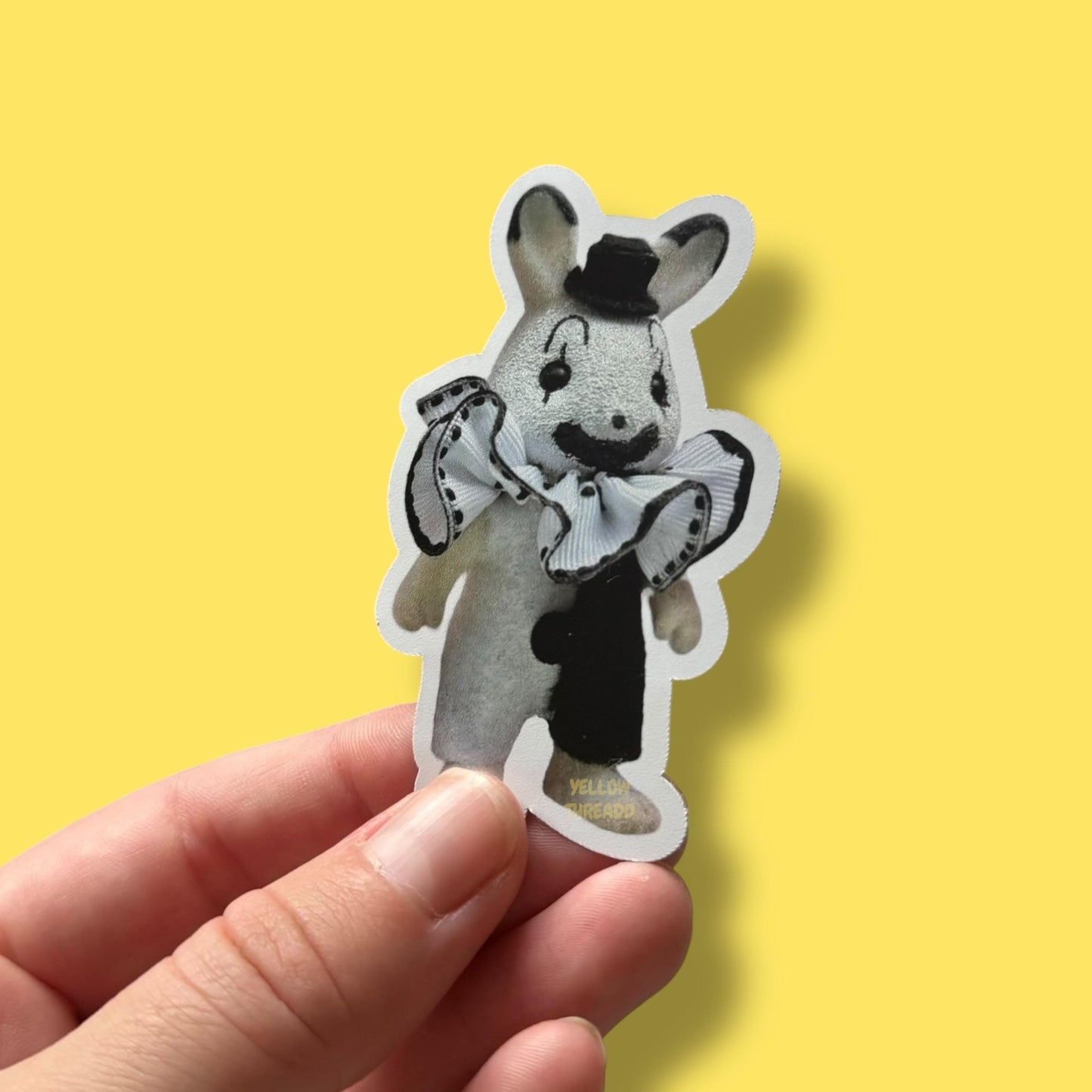 Art horror bunny vinyl sticker