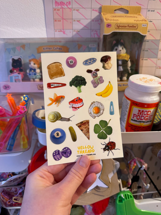 A6 Scrapbook Sticker Sheet
