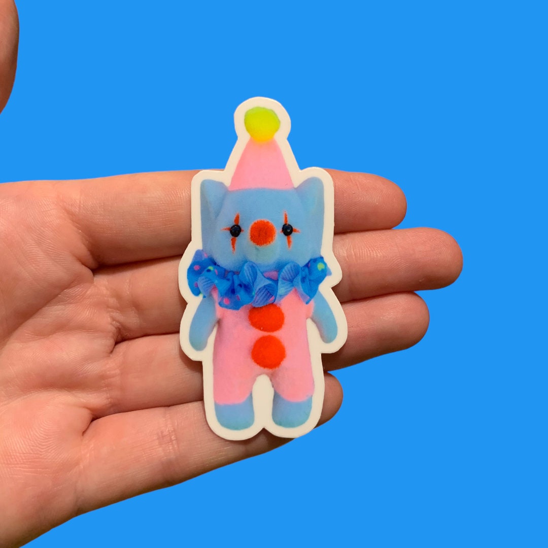 Elephant Clown vinyl sticker