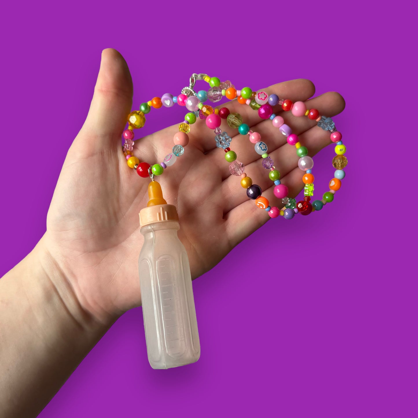 Baby Bottle Bead Necklace