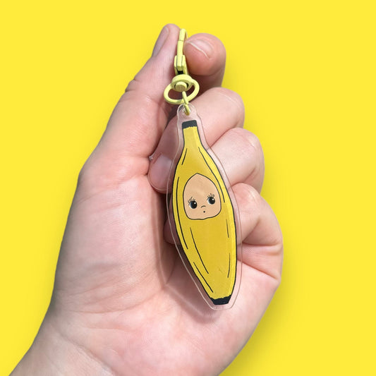 Banana Kewpie Acrylic Keyring