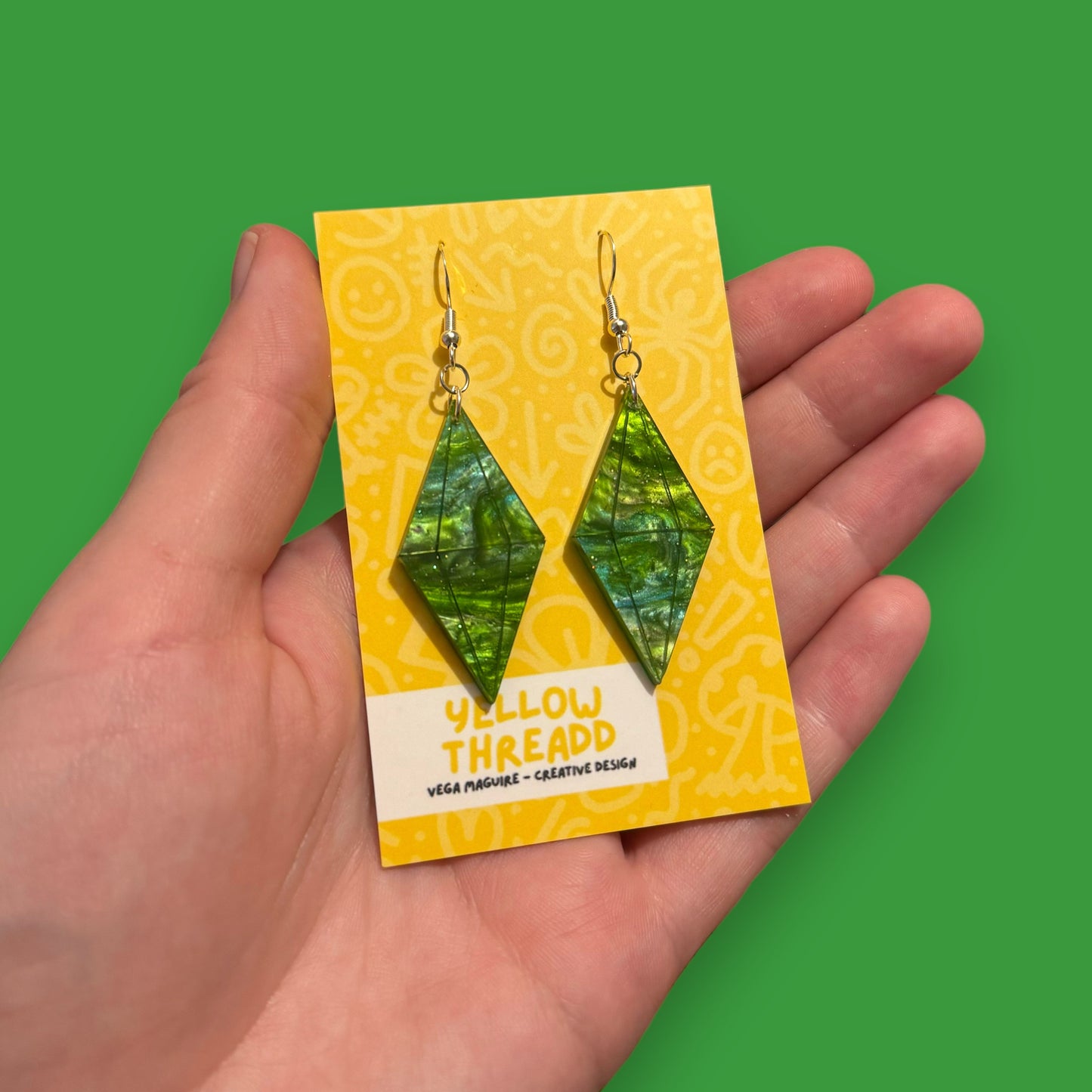 Acrylic Plumbob Earrings