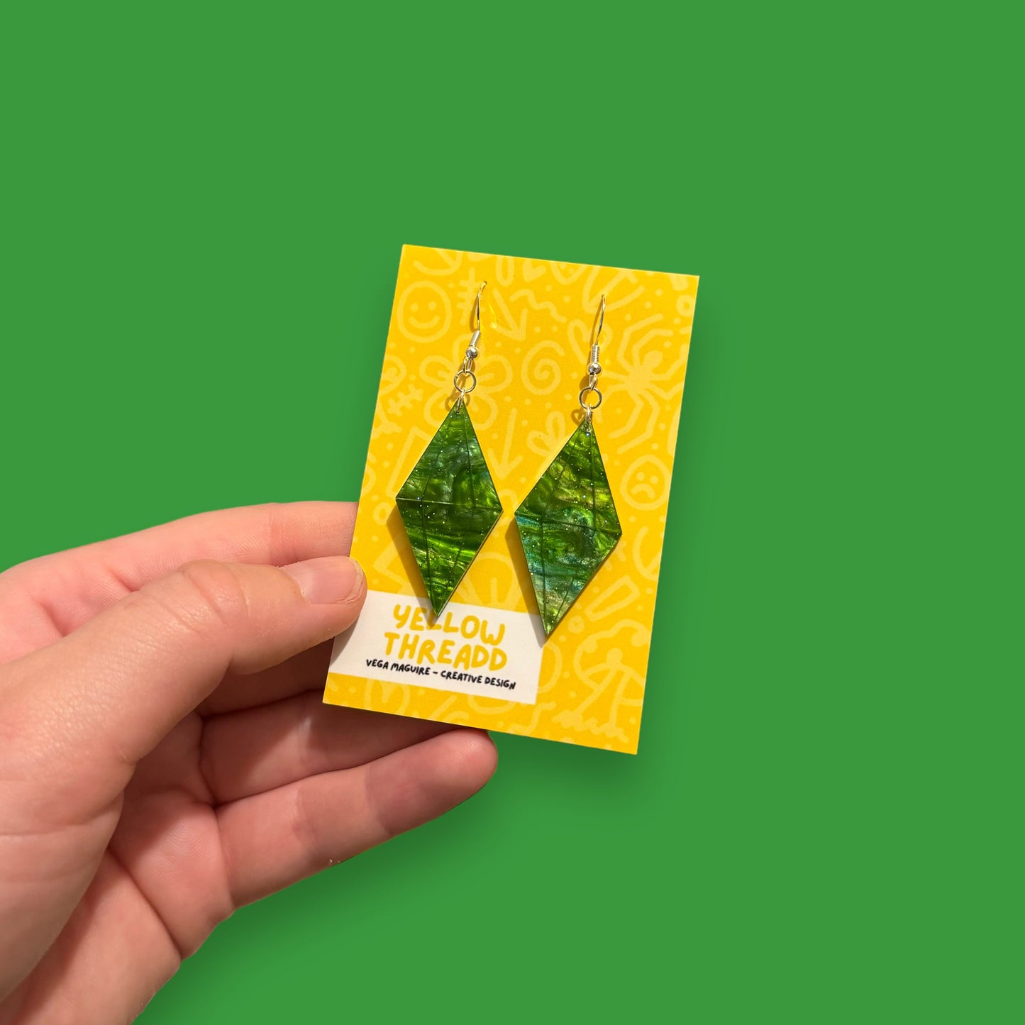 Acrylic Plumbob Earrings