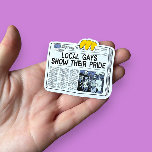 Local Gays Newspaper Simpsons inspired vinyl sticker