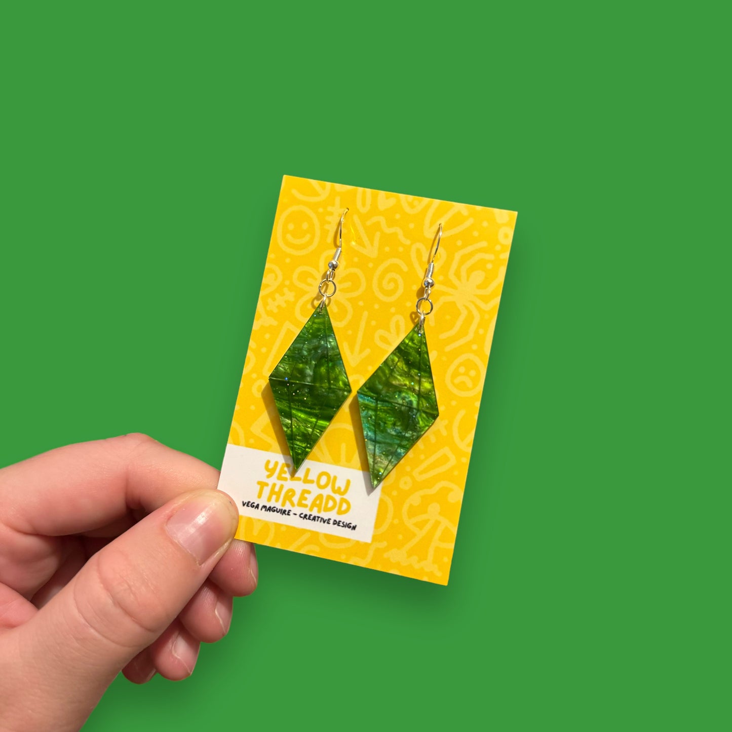 Acrylic Plumbob Earrings