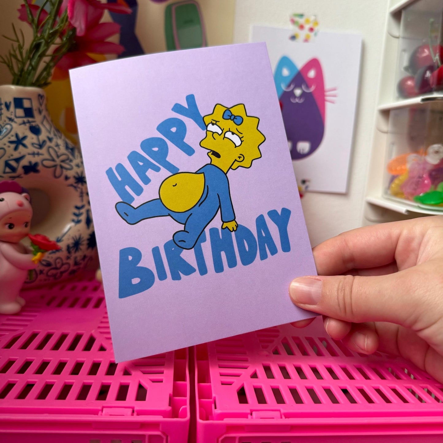 Simpsons Maggie Birthday Greeting Card