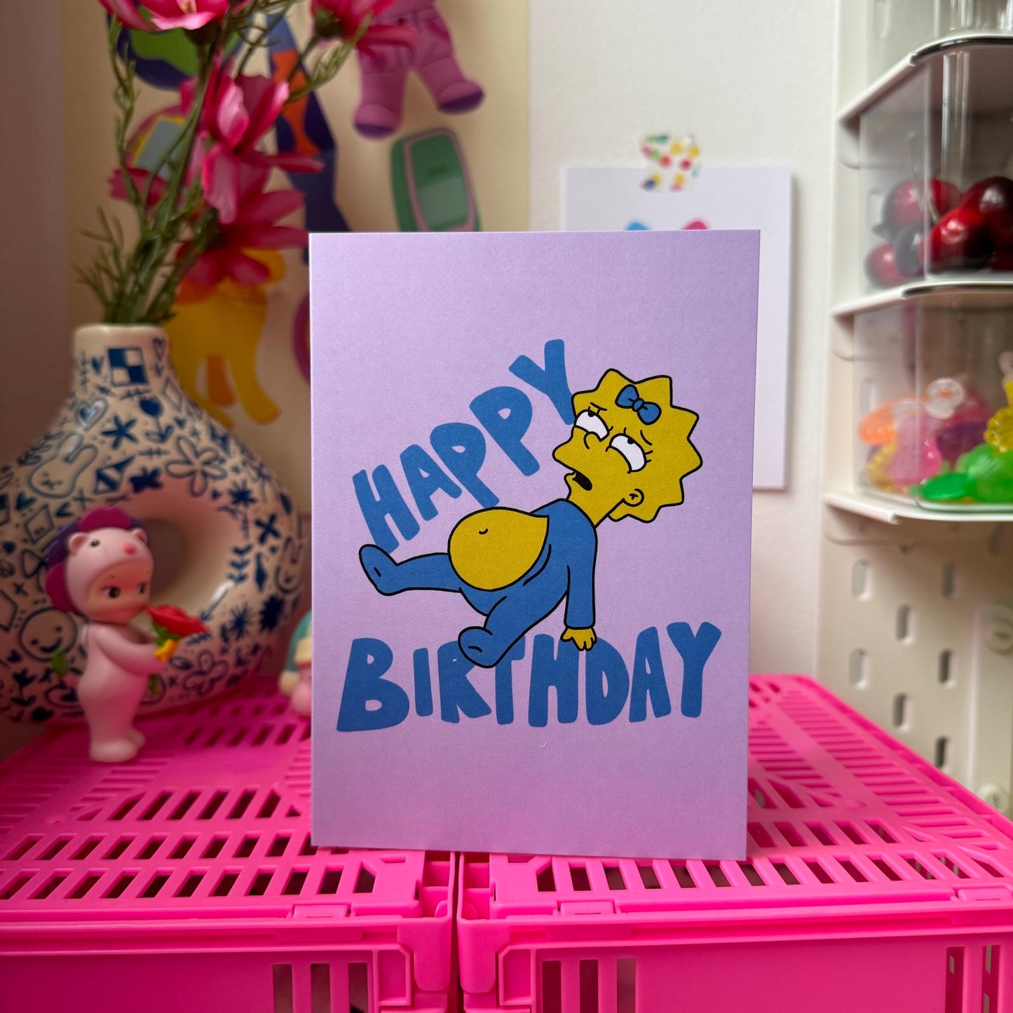 Simpsons Maggie Birthday Greeting Card