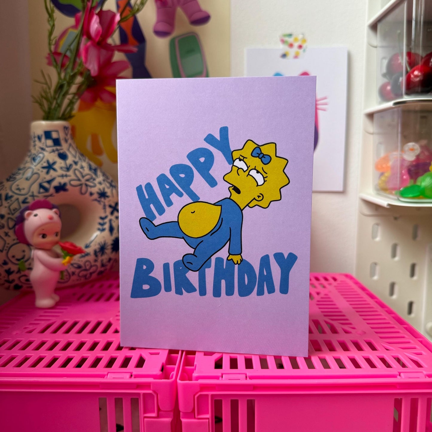 Simpsons Maggie Birthday Greeting Card