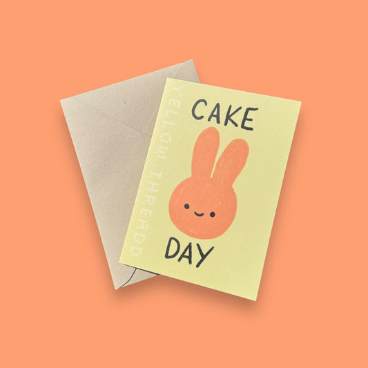 Cake Day Bunny Birthday Greeting Card