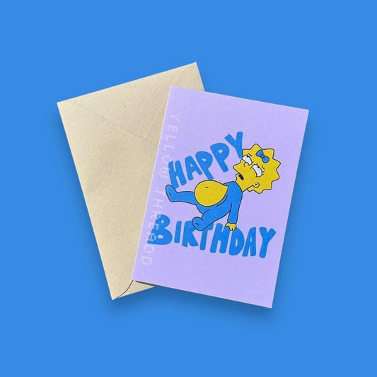 Simpsons Maggie Birthday Greeting Card