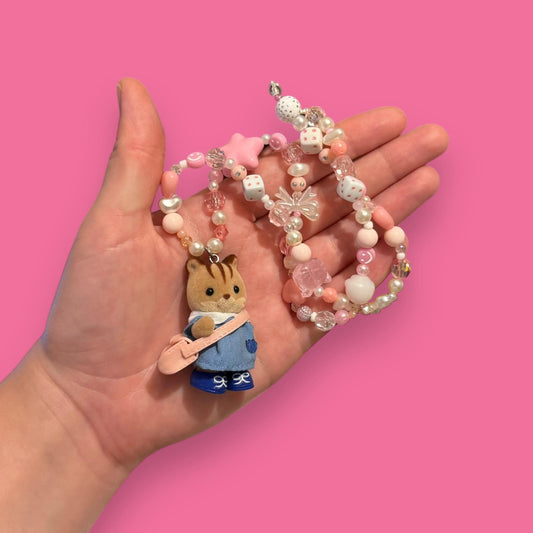 Critter Bead Necklace - School Kitten