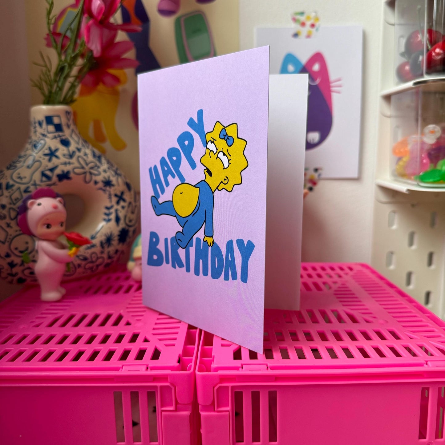 Simpsons Maggie Birthday Greeting Card