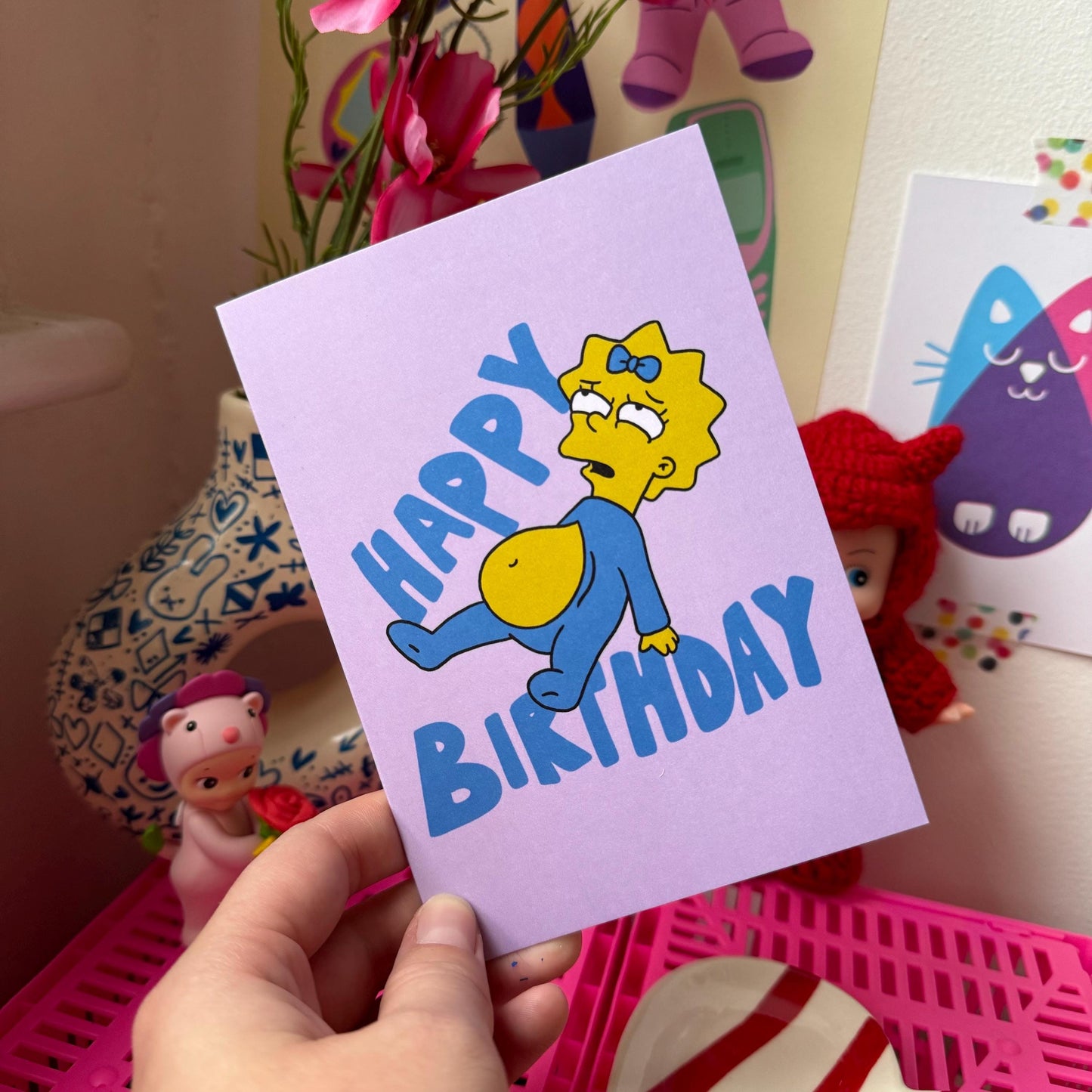 Simpsons Maggie Birthday Greeting Card