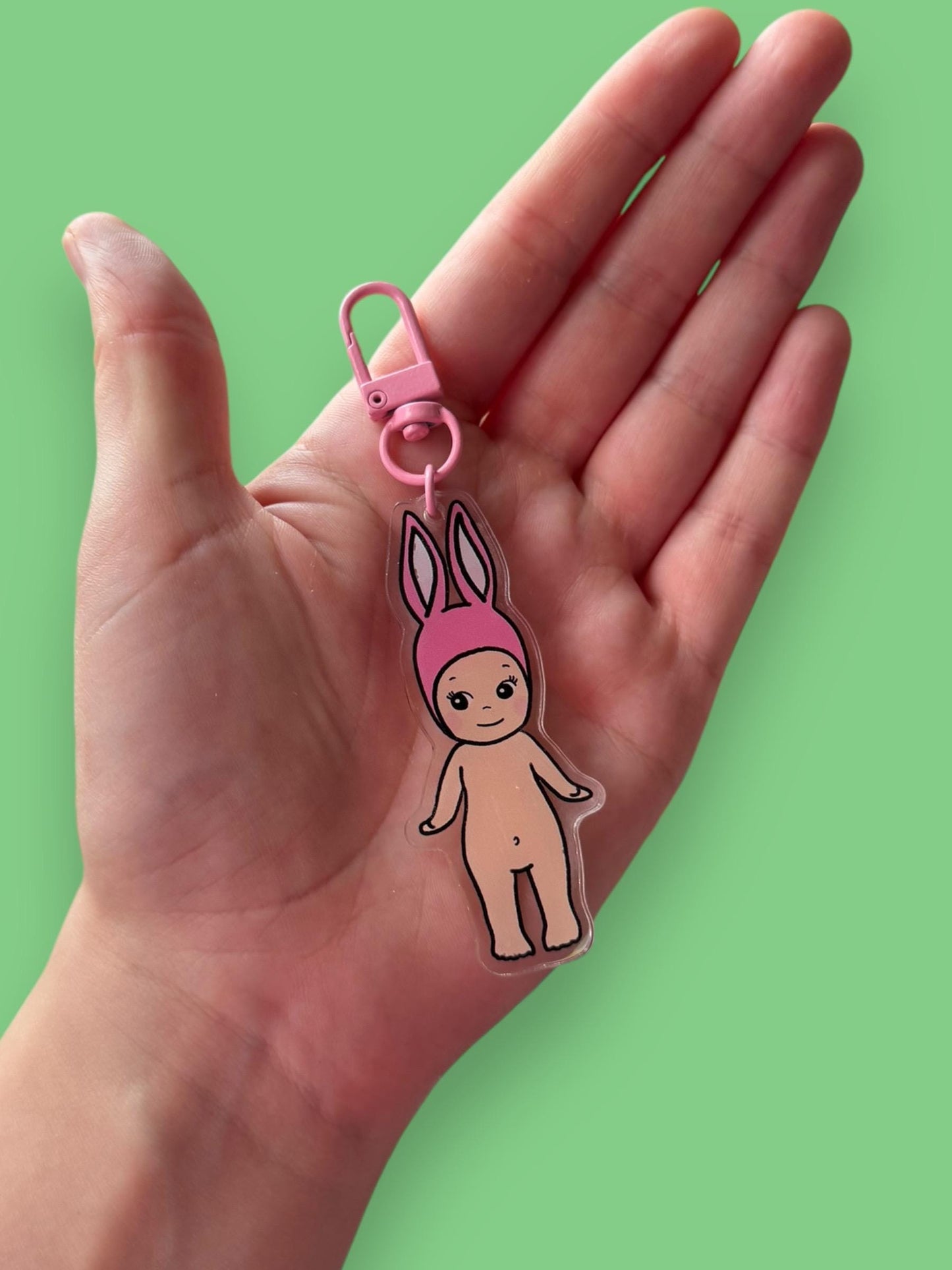 Bunny Kewpie Acrylic Keyring