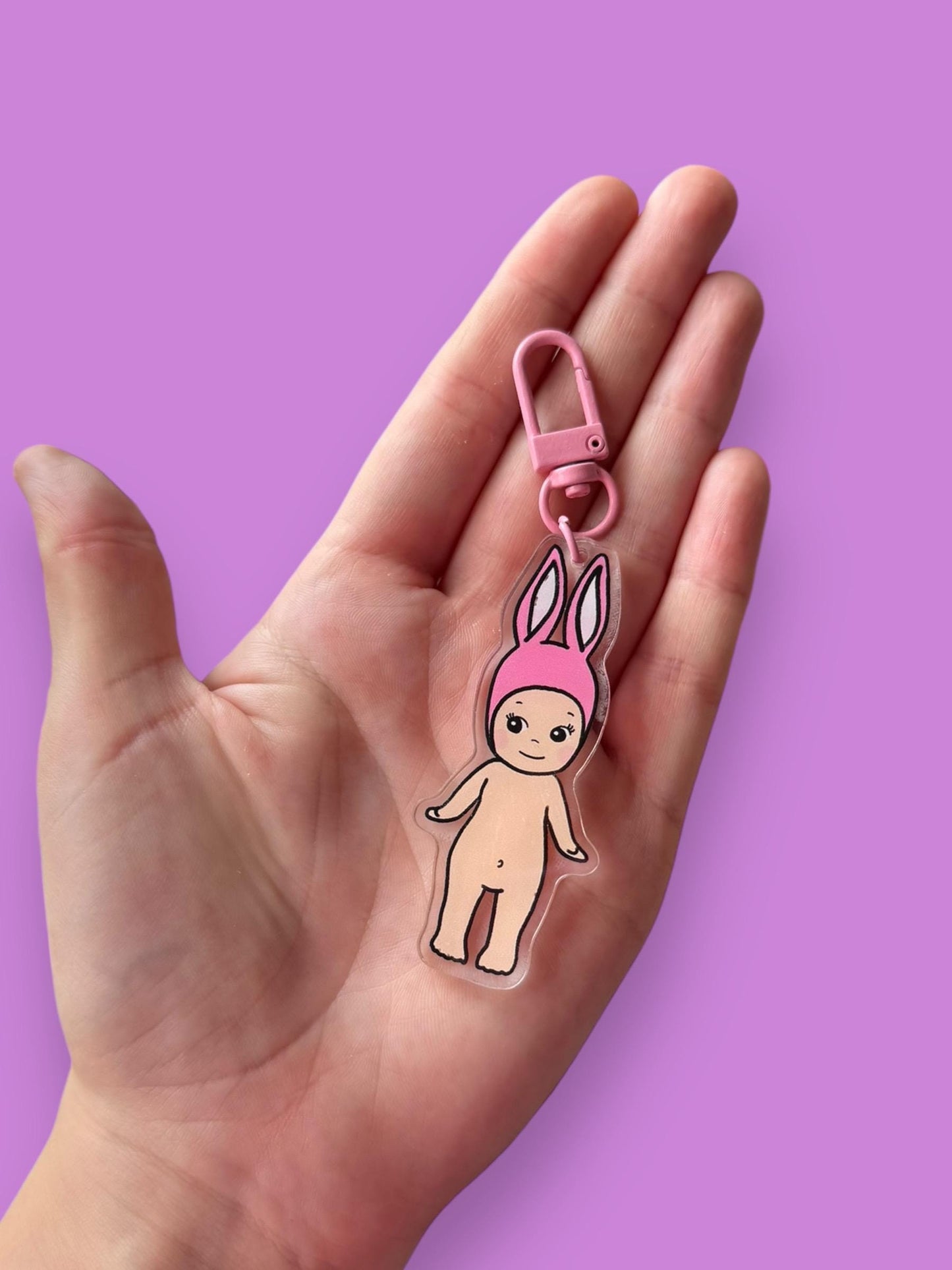 Bunny Kewpie Acrylic Keyring