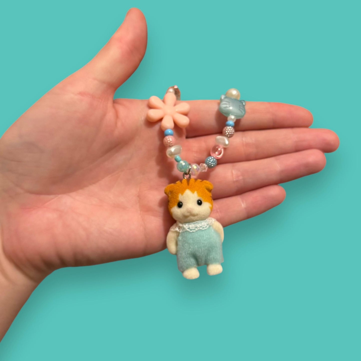 Critter Bead Necklace - Ginger Cat