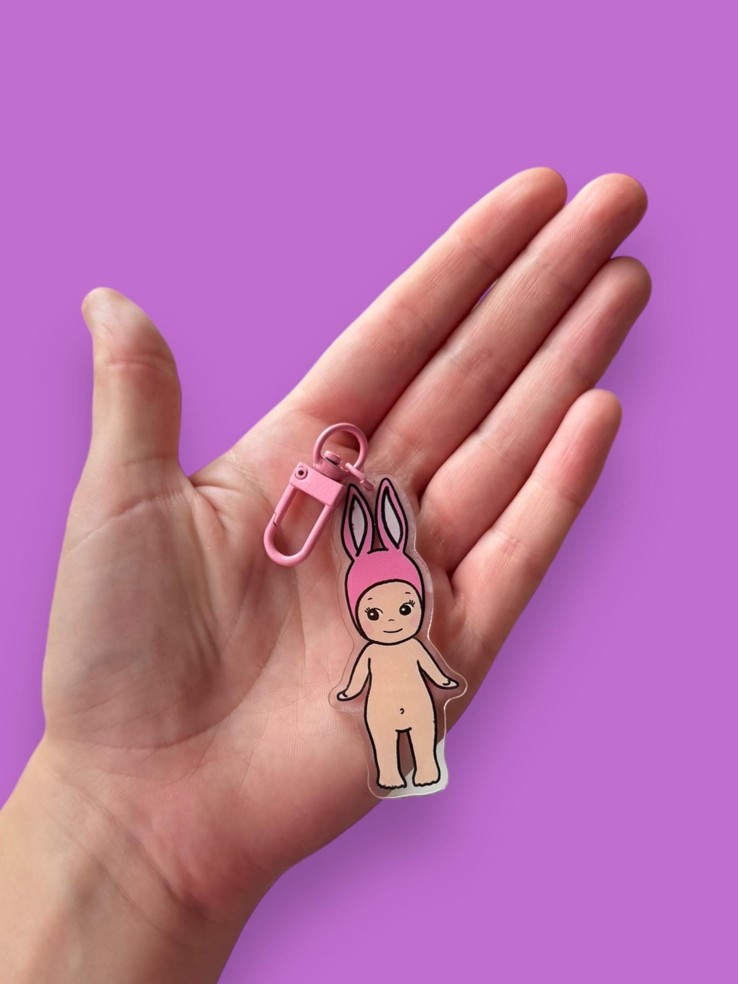 Bunny Kewpie Acrylic Keyring