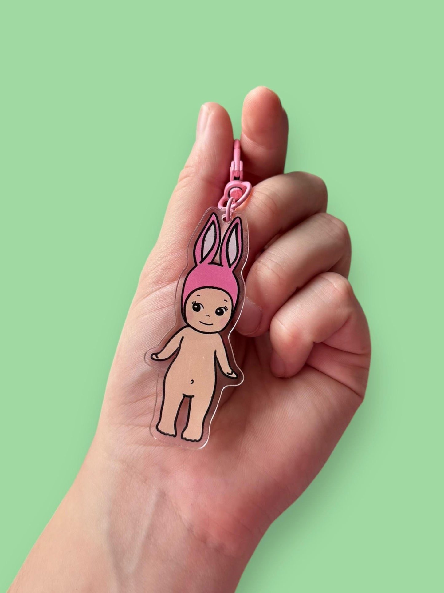 Bunny Kewpie Acrylic Keyring