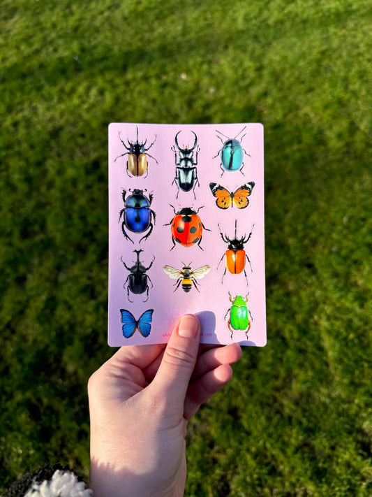 A6 Bugs Scrapbook Sticker Sheet