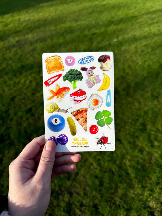 A6 Scrapbook Sticker Sheet