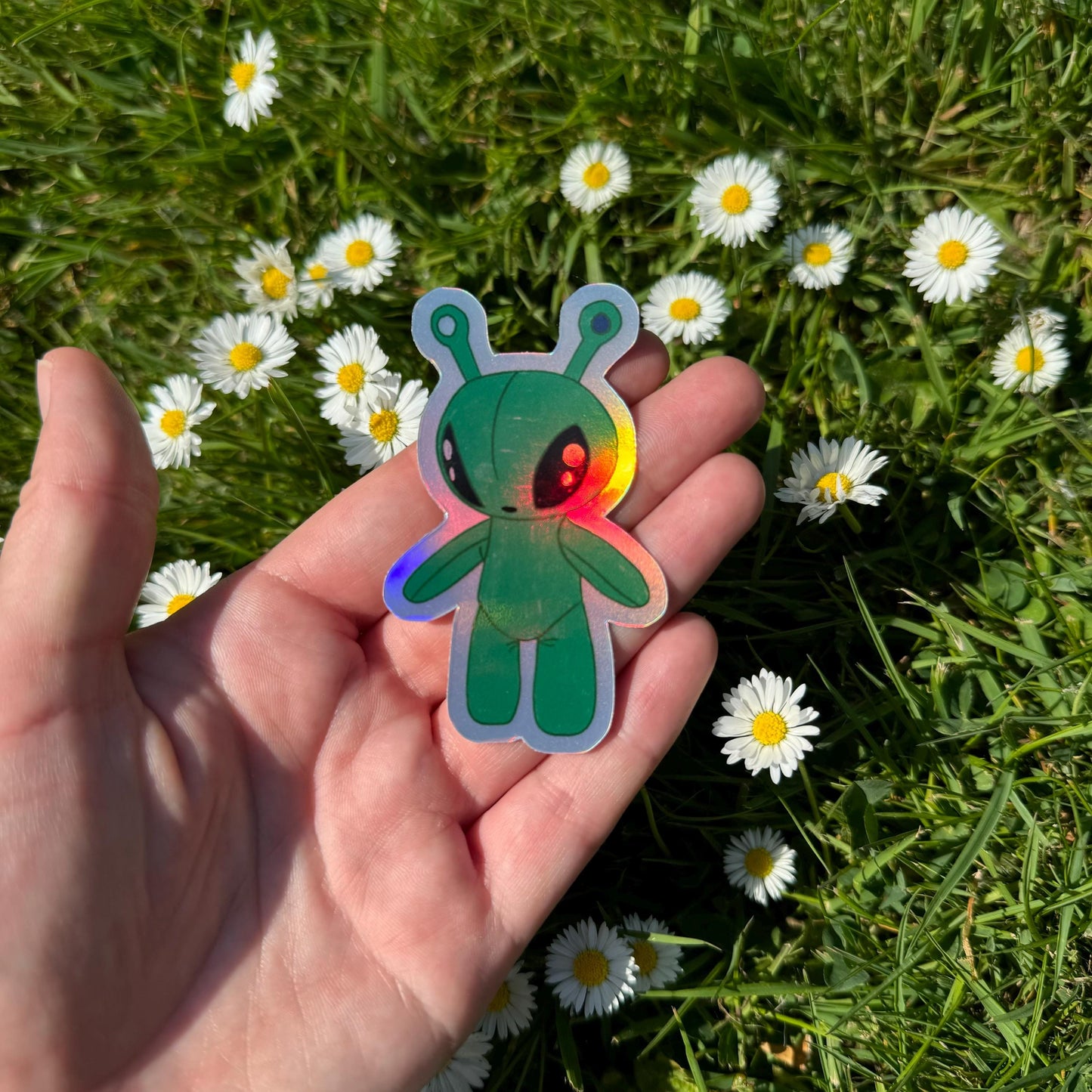 AFTONSPARV Alien holographic vinyl sticker