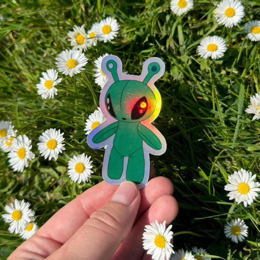 AFTONSPARV Alien holographic vinyl sticker
