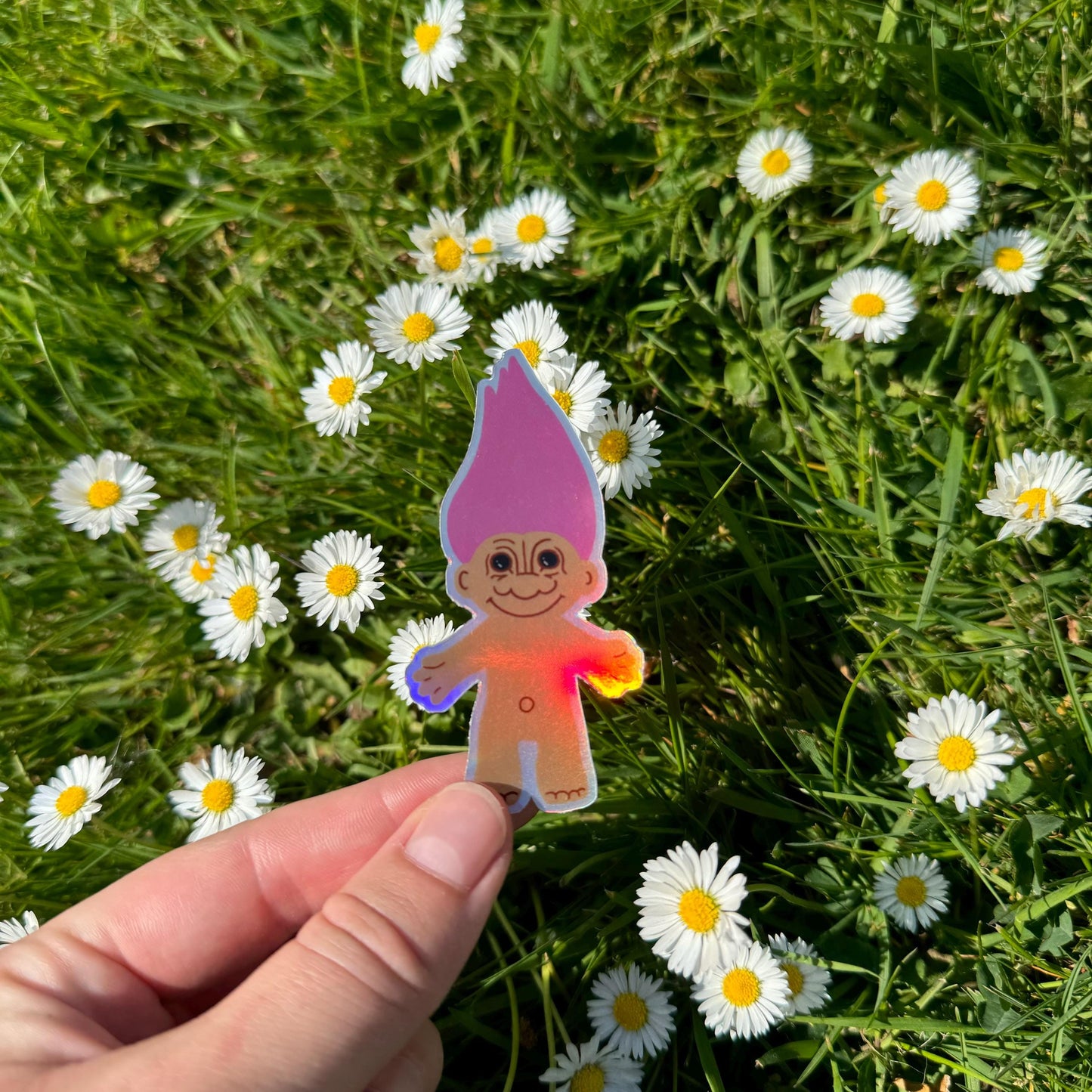 Troll holographic vinyl sticker